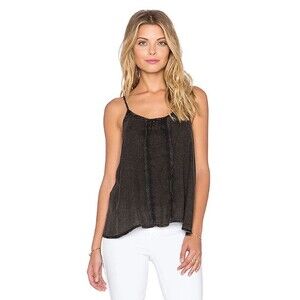 Intimately Free People Shiela's Valerie Cami Blouse Top Lace Charcoal XS 223695